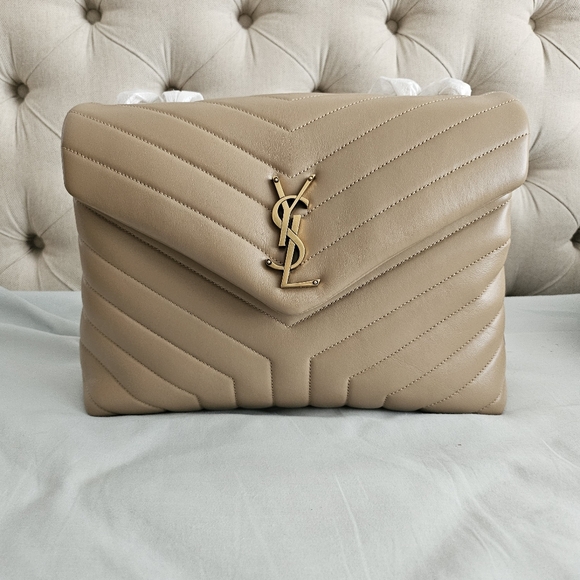 Saint Laurent Loulou medium dark latte bag - Picture 1 of 5